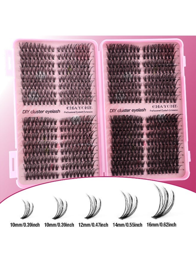 كمايو مجموعة وصلات رموش مكونة من560 قطعة، مع غراء لاصق للرموش وملقط للرموش، رموش صناعية خفيفة وكثيفة، وصلات رموش فردية للاستخدام المنزلي، رموش صناعية للنساء. - Image 3